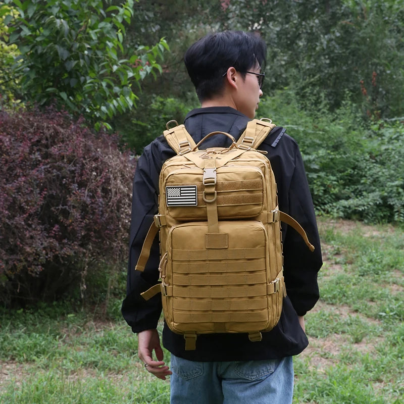 Sac à dos de randonnée - Bretelles réglables, fermeture éclair, sac à dos de voyage et de sport pour camping, randonnée, cyclisme et sports de plein air