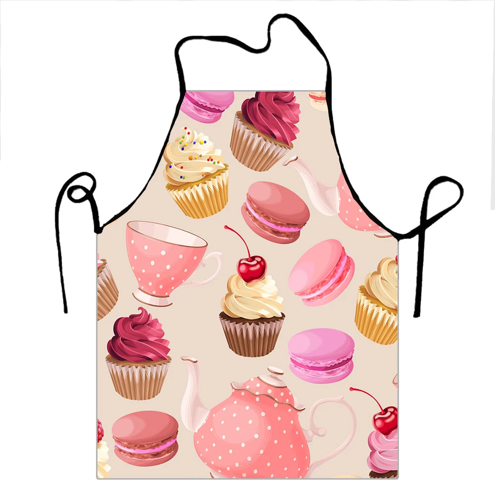 1 delantal de Navidad con diseño de árbol de Navidad y hombre de jengibre, sin mangas, para cocinar en casa, de lino, con decoración navideña de Feliz Navidad