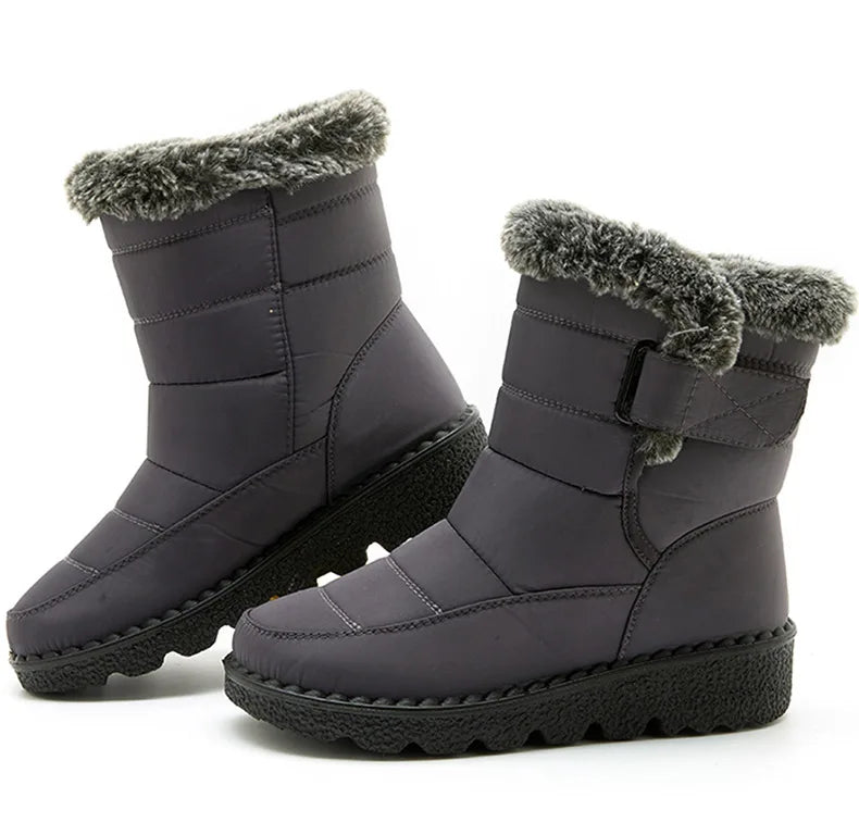 Women's Boots Trend Winter Shoes For Woman Winter Boots Ankle Low Heels Botas Mujer Waterproof Snow Boots With Fur Shoes