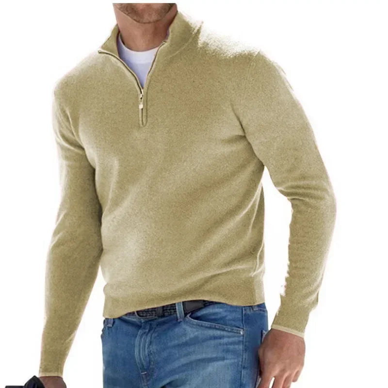 Pull décontracté à manches longues et col en V pour homme, nouvelle collection automne