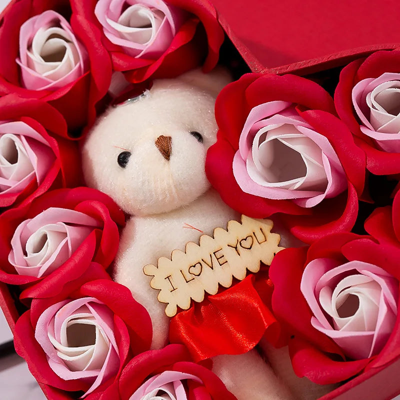 Caja de regalo de jabón Oso Rosa