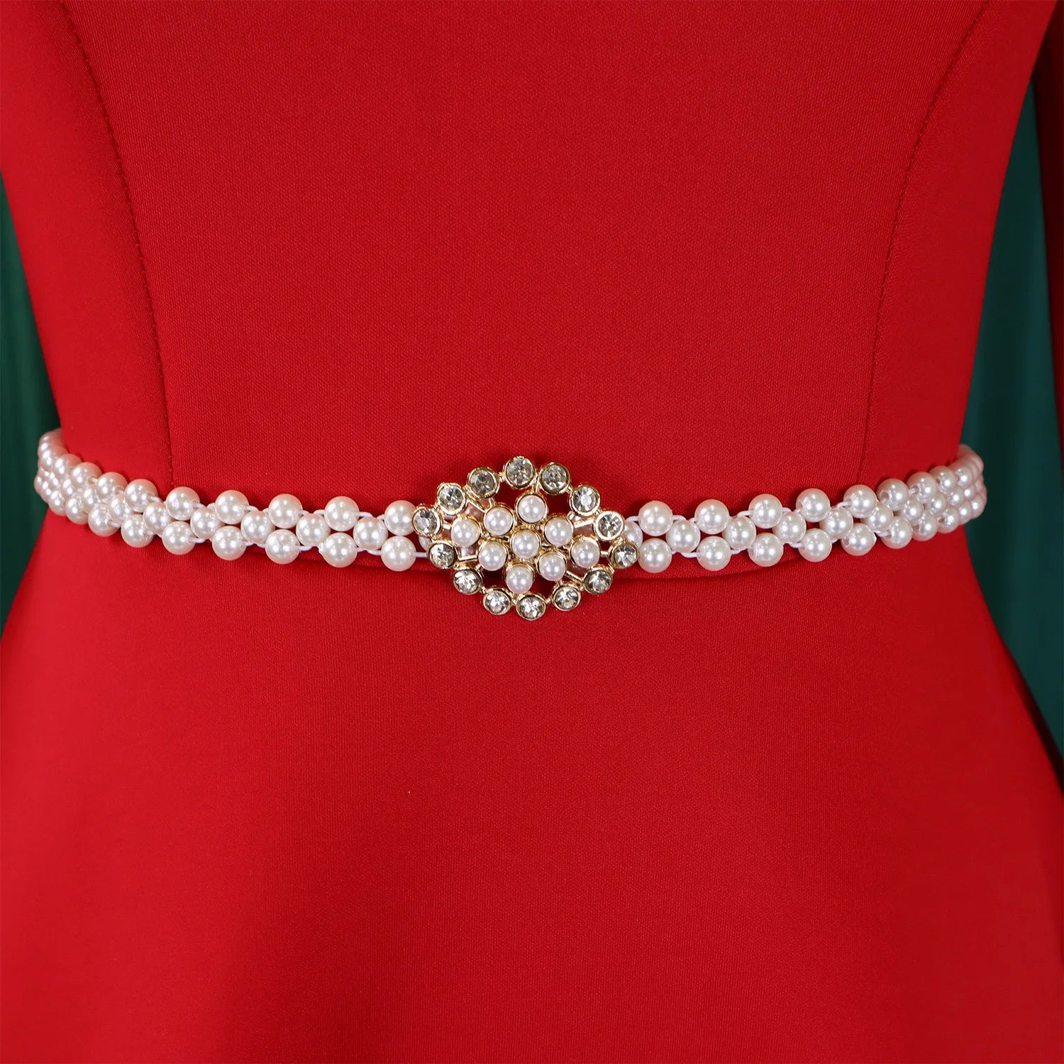 Vestidos de lujo para mujer, cuello redondo, manga larga, con cinturón en la cintura, cintura alta, plisados, línea A, hasta el tobillo, elegantes vestidos de cumpleaños para mujer