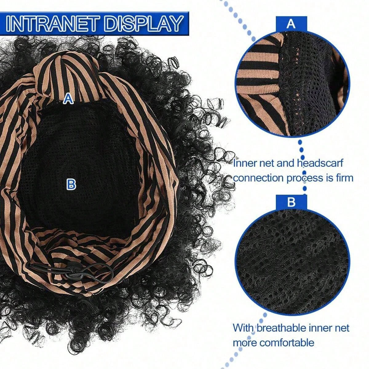 Kinky Curly Headband Wig