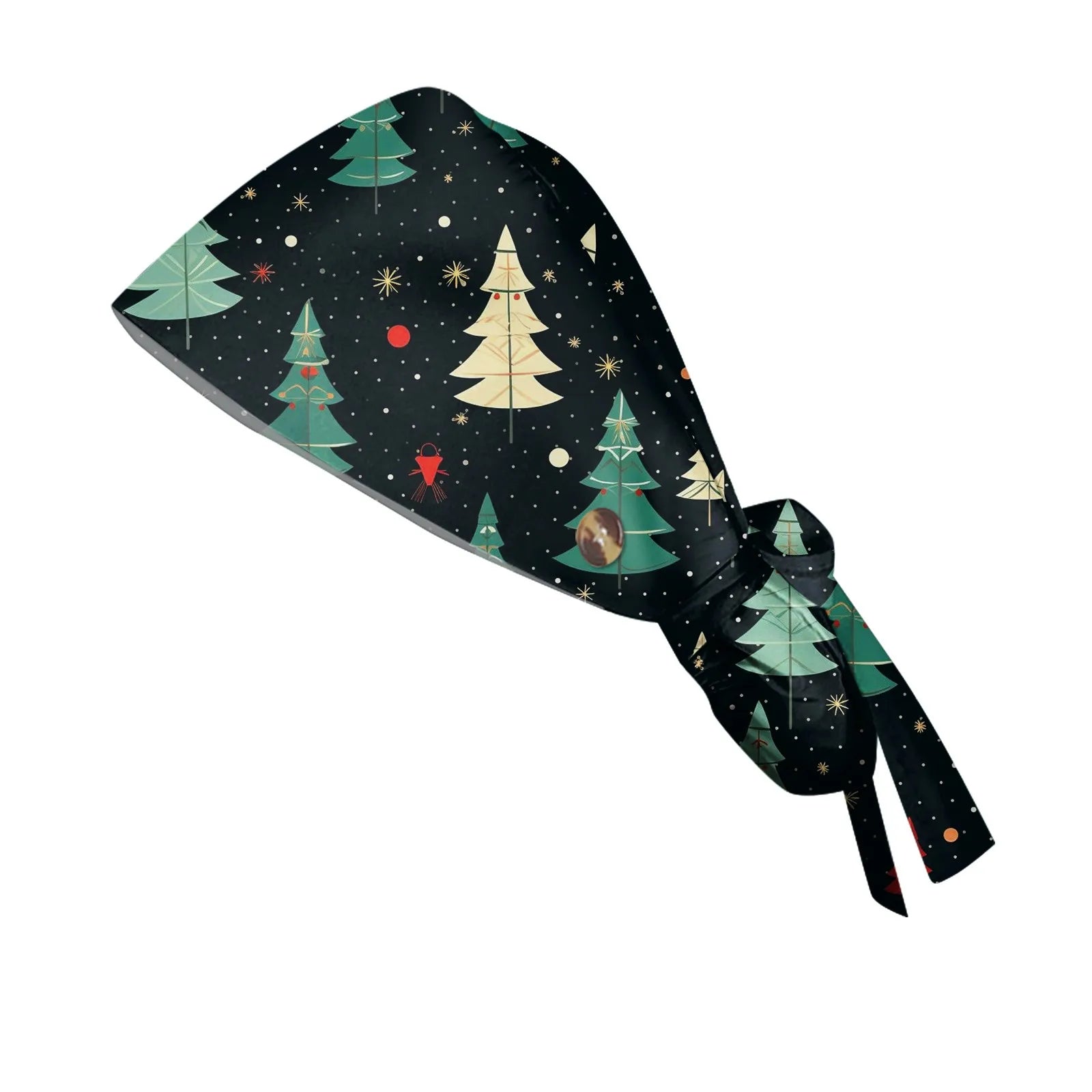 Gorro de Trabajo de Pelo Largo con Estampado Navideño a la Moda, Gorro de Trabajo Ajustable, Gorro de Enfermería para Salón de Belleza, Gorro Quirúrgico Femenino, Gorros de Enfermera