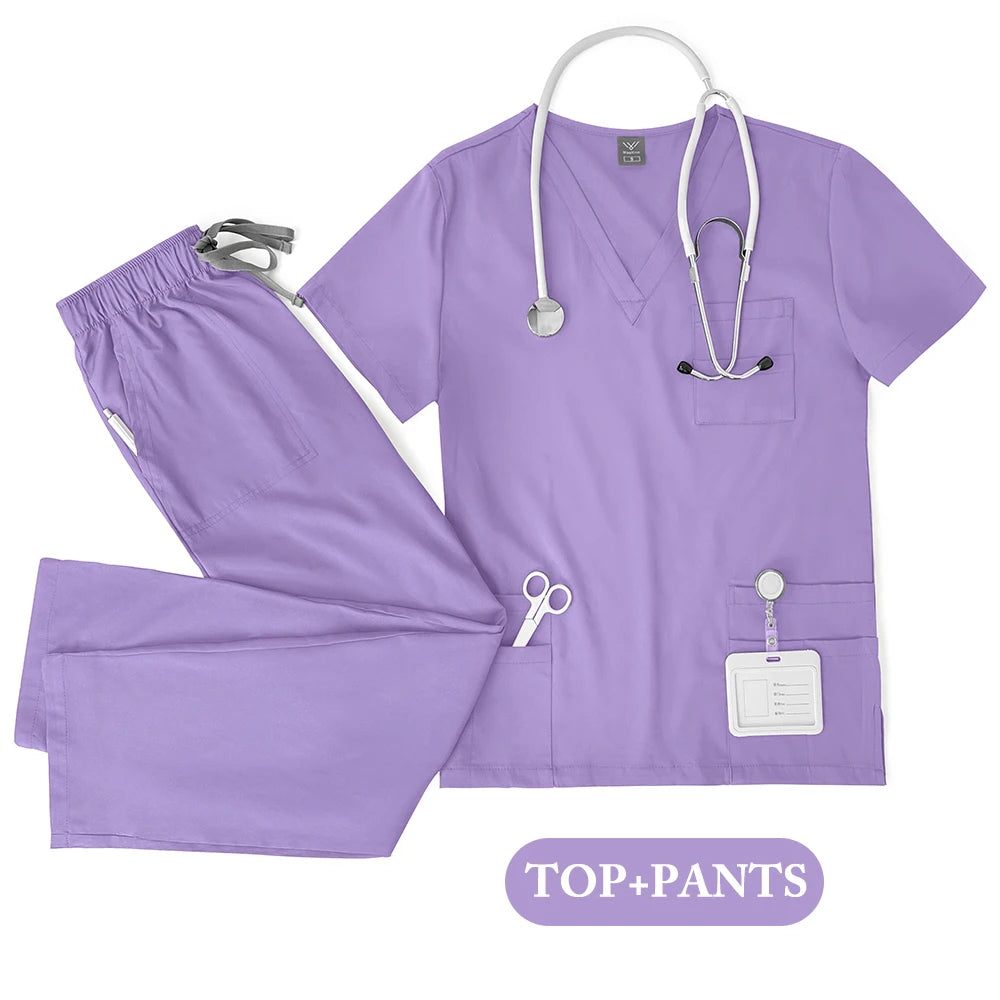 Conjunto unisex de uniforme médico – Cómodo, profesional y perfecto para el trabajo en el sector sanitario