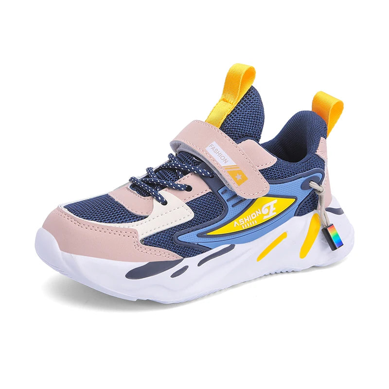 Zapatillas deportivas de malla para niños y niñas, transpirables y antideslizantes, para correr, caminar, zapatillas casuales infantiles