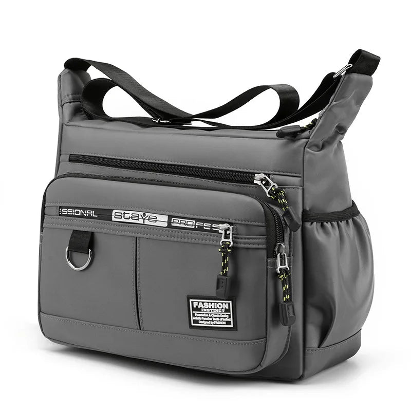 Bolso de hombro Oxford de diseño gran capacidad para hombre, casual, de múltiples capas, a la moda, de un solo hombro, bandolera de lujo