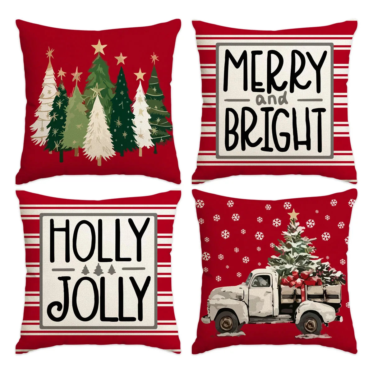 Housse de coussin de Noël à carreaux Buffalo – Confortable, classique et festive