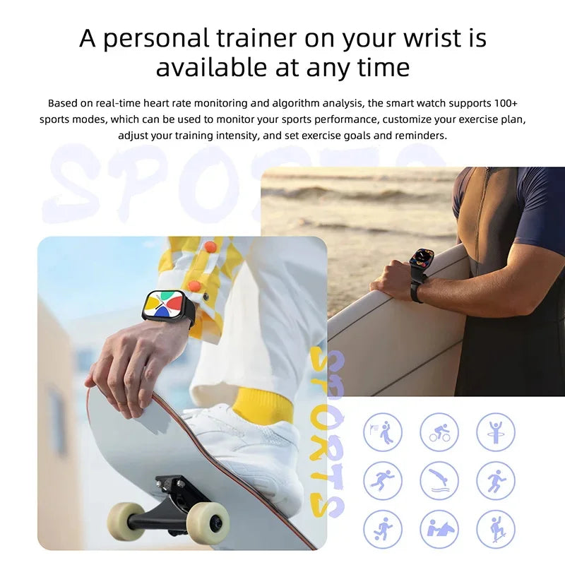 Reloj Deportivo Inteligente – Más de 100 Modos, Llamadas Bluetooth y Seguimiento de Salud Durante Todo el Día