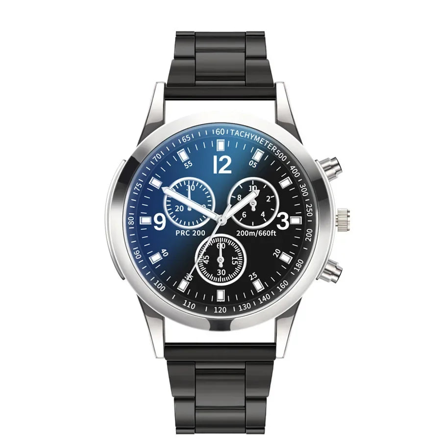 Nuevo reloj de hombre, banda de lujo, reloj redondo, moda, Blu-ray, reloj romano para hombre, relojes para hombre, שעון ספורט, часы мужские наручные