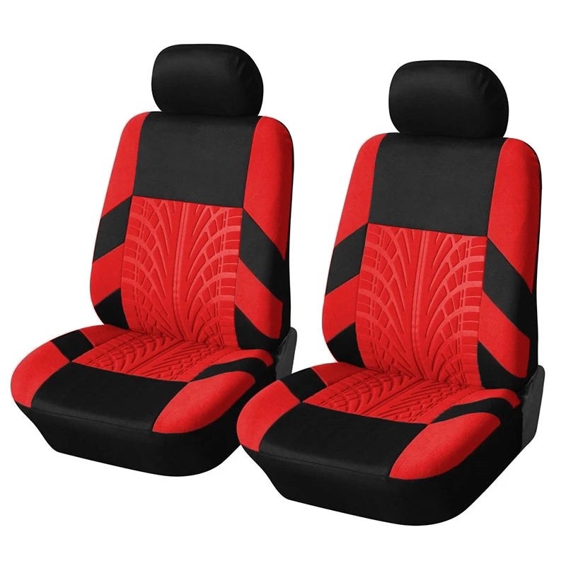 Housses de siège avant tendance, accessoires de voiture, style en relief, tissu durable et confortable, ajustement universel pour la plupart des voitures