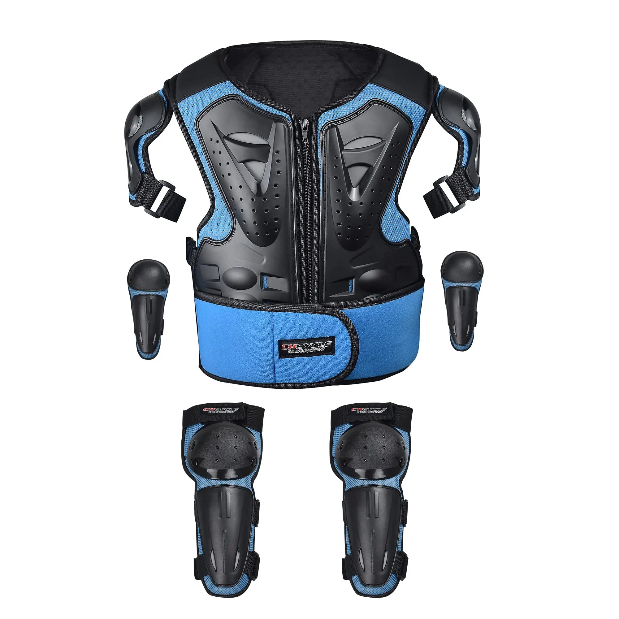 Kids Motorcycle Armor Suit Dirt Bike Gear Chest Protector Motocross for Kids Chest Protective Gear with Elbow Knee Pads Guards