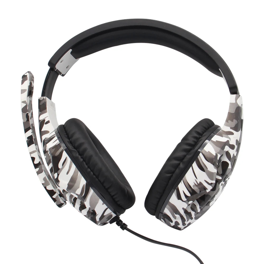 Camouflage Gaming Headset 3.5mm AUX Jack Wired Headphones Gamer Cool Game Headphone With Microphone For PS4 Xbox One PC Phone