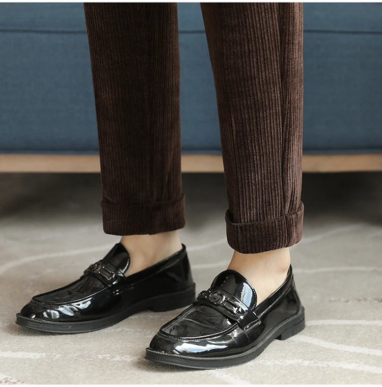 Nuevo pantalón informal de cintura alta de felpilla napolitana de lujo ligero para hombres, pantalón de vestir para hombres de ajuste delgado con sensación premium, pantalón