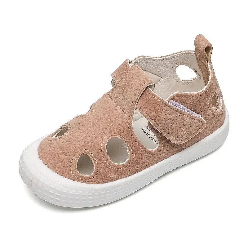 Sandalias de Verano para Niños y Niñas, Zapatillas Recortadas, Zapatos Deportivos Transpirables para Niños Pequeños, Sandalias Planas de Playa con Punta Cerrada