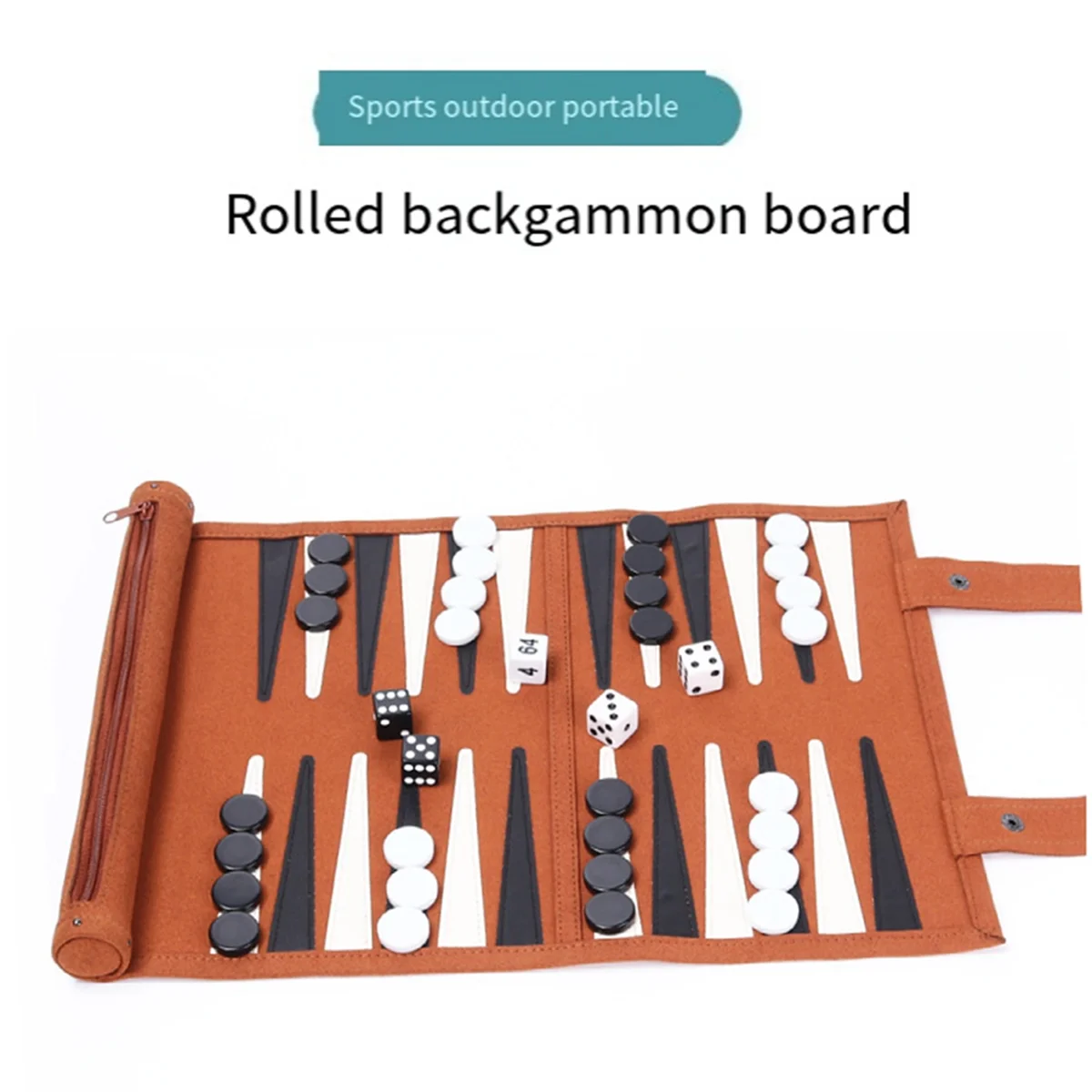 Juego de mesa de Backgammon, sets de backgammon portátiles para adultos, juegos de viaje para adultos, diseño de rollo, juego de mesa de rompecabezas para niños