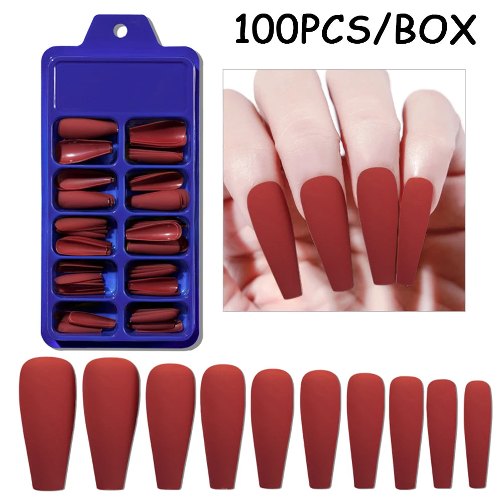 150/100/24Pcs Pink Matte French Press On Nail Tips Soft Full Cover Fake Nails Oval Almond False Nails Natural Extension Manicure