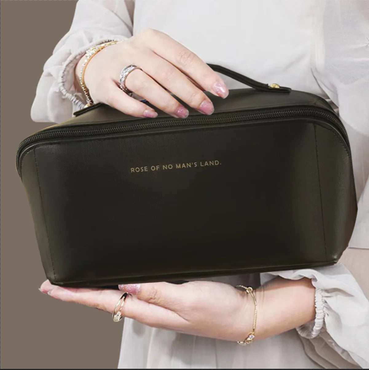 Neceser de Maquillaje para Mujer, Estuche de Maquillaje, Bolsa de Almacenamiento, Caja de Lujo para Mujer, Bolsa Organizadora de Cosméticos con Cremallera para Viajes, Regalo de Navidad