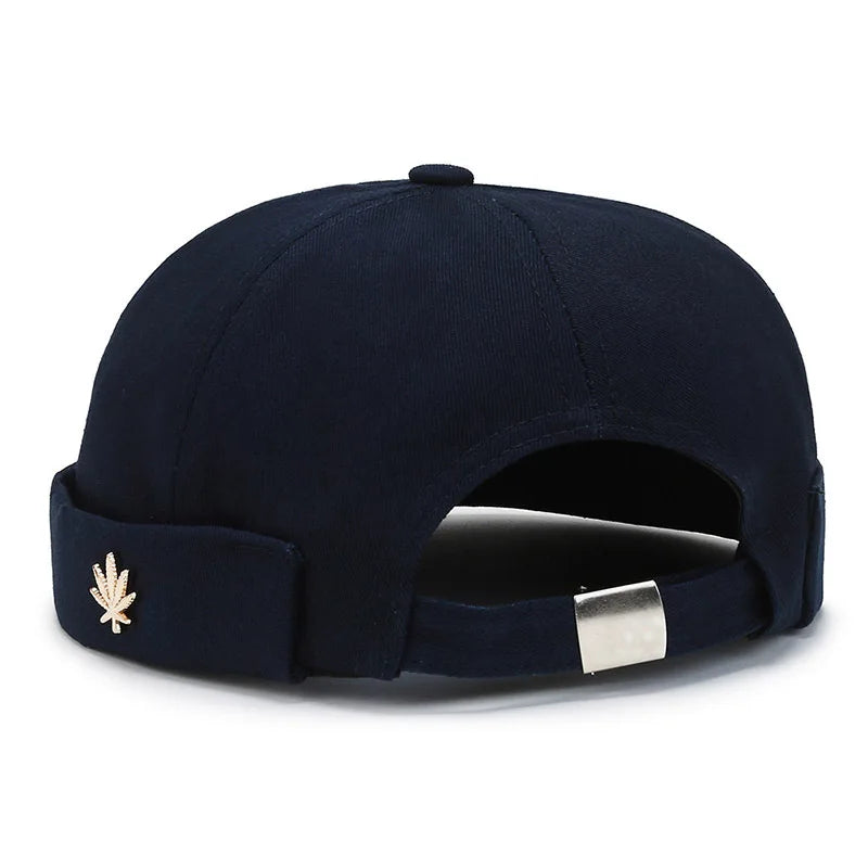 Gorro de punto vintage con bordado de palma para hombre, gorro docker, gorro de propietario de primavera, gorro sin ala unisex de Hip Hop, gorros ajustables
