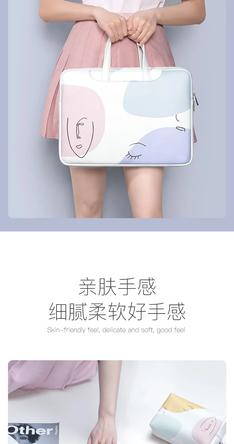 Laptop bag is suitable for laptop air12-16 inch hand bag damska bolsos de hombro Simple design fashion handbags luxury designer