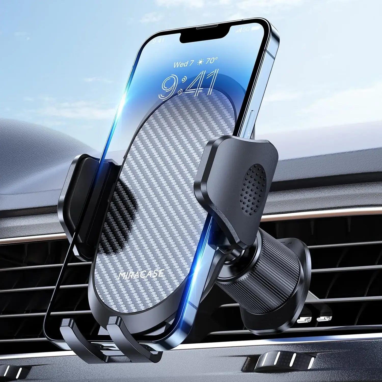 Bilholder Telefonholdere til bilen din med metallkrokklips Luftventil Mobiltelefonstativ Bilmontering Universell