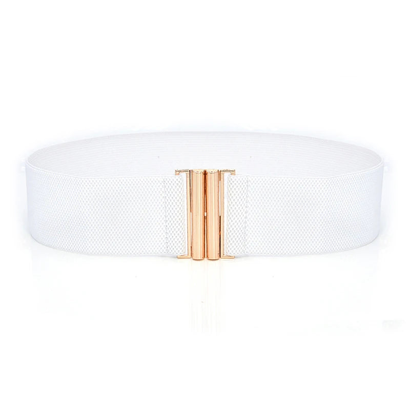 Ceinture en cuir PU métallisé pour femme