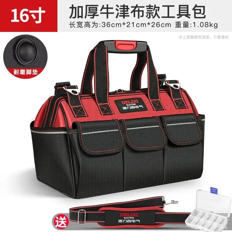 Bolsa de herramientas profesional, organizador de almacenamiento resistente para garaje, mochila de electricista, bolsa de herramientas, bolsas de ferretería