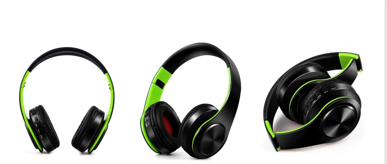 Casque sans fil Bluetooth stéréo avec microphone intégré pour Android et iOS.