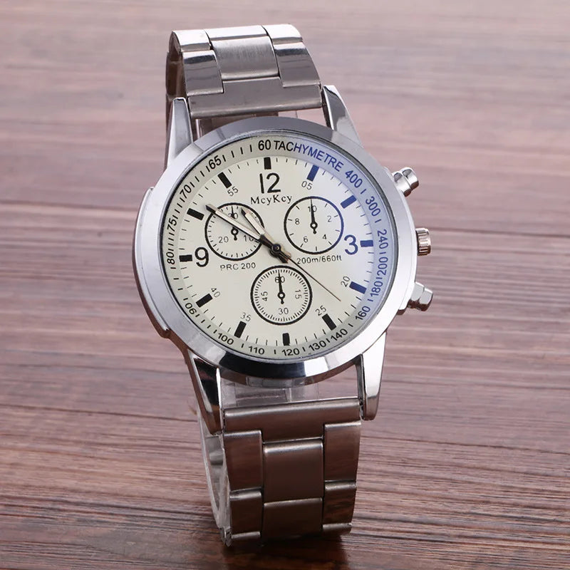 Nuevo reloj de hombre, banda de lujo, reloj redondo, moda, Blu-ray, reloj romano para hombre, relojes para hombre, שעון ספורט, часы мужские наручные