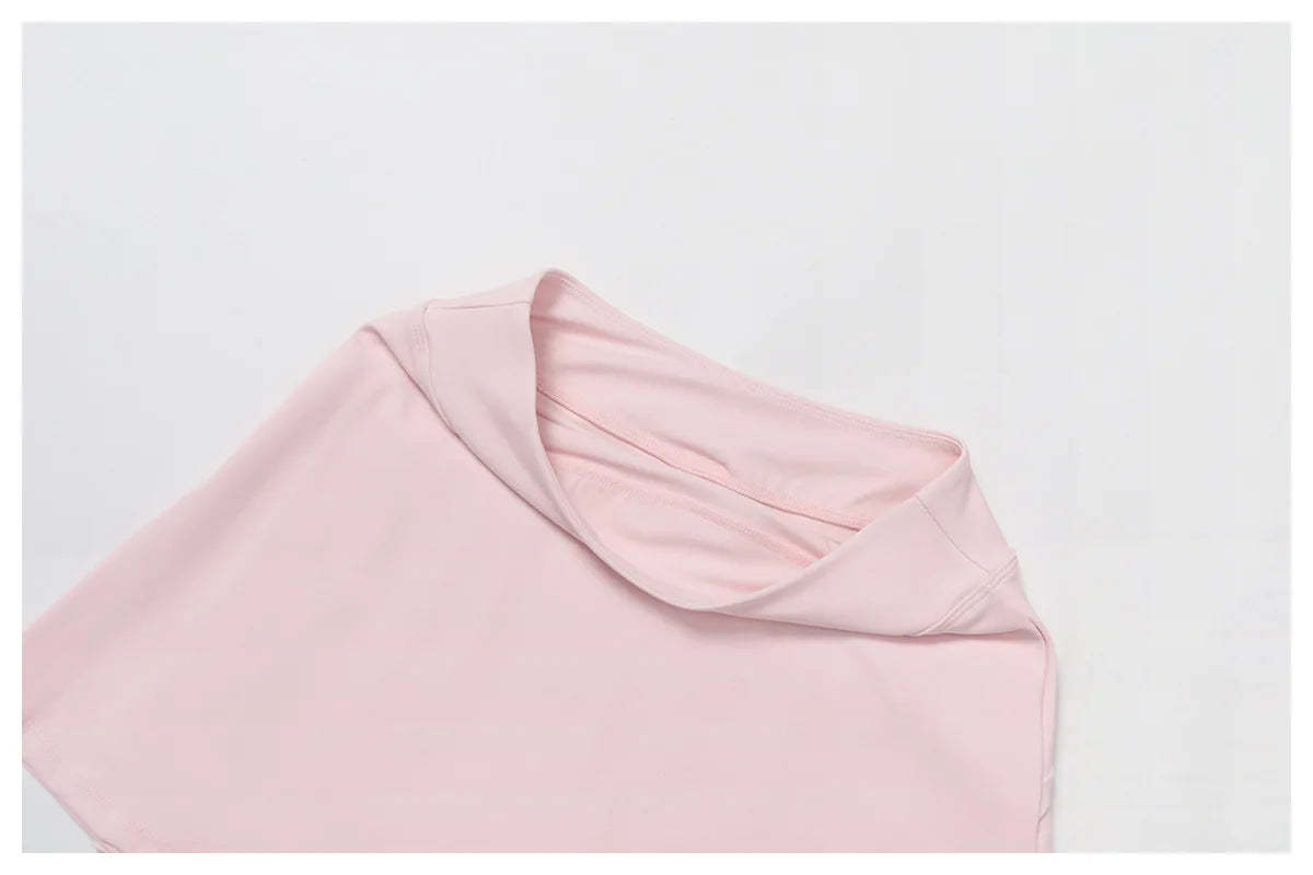 Conjunto de camiseta y falda de tenis para mujer, ropa deportiva de verano, bádminton, golf, yoga, correr al aire libre, color negro, blanco, rosa.
