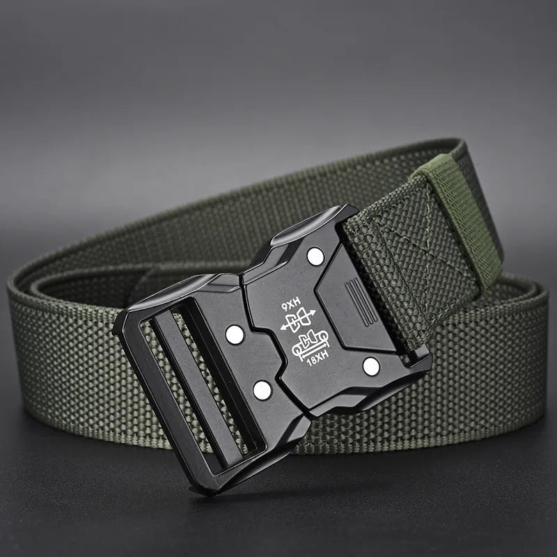 Cinturón Táctico para la Cintura - Hebilla Automática Duradera, Perfecto para Aventuras al Aire Libre, Accesorios Unisex para Hombres y Mujeres