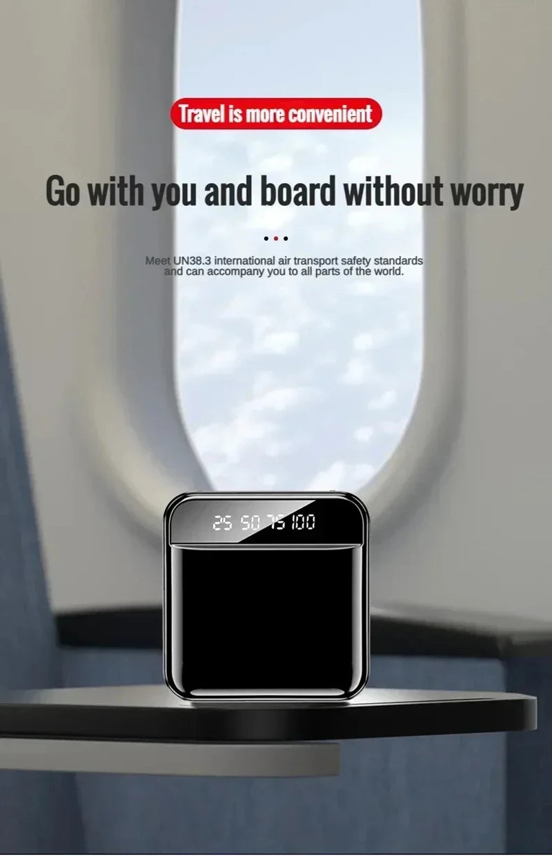 20000mah stor kapasitet mobil powerbank batteriskjerm LED-belysning mini bærbar utendørs telefon universell hurtiglading