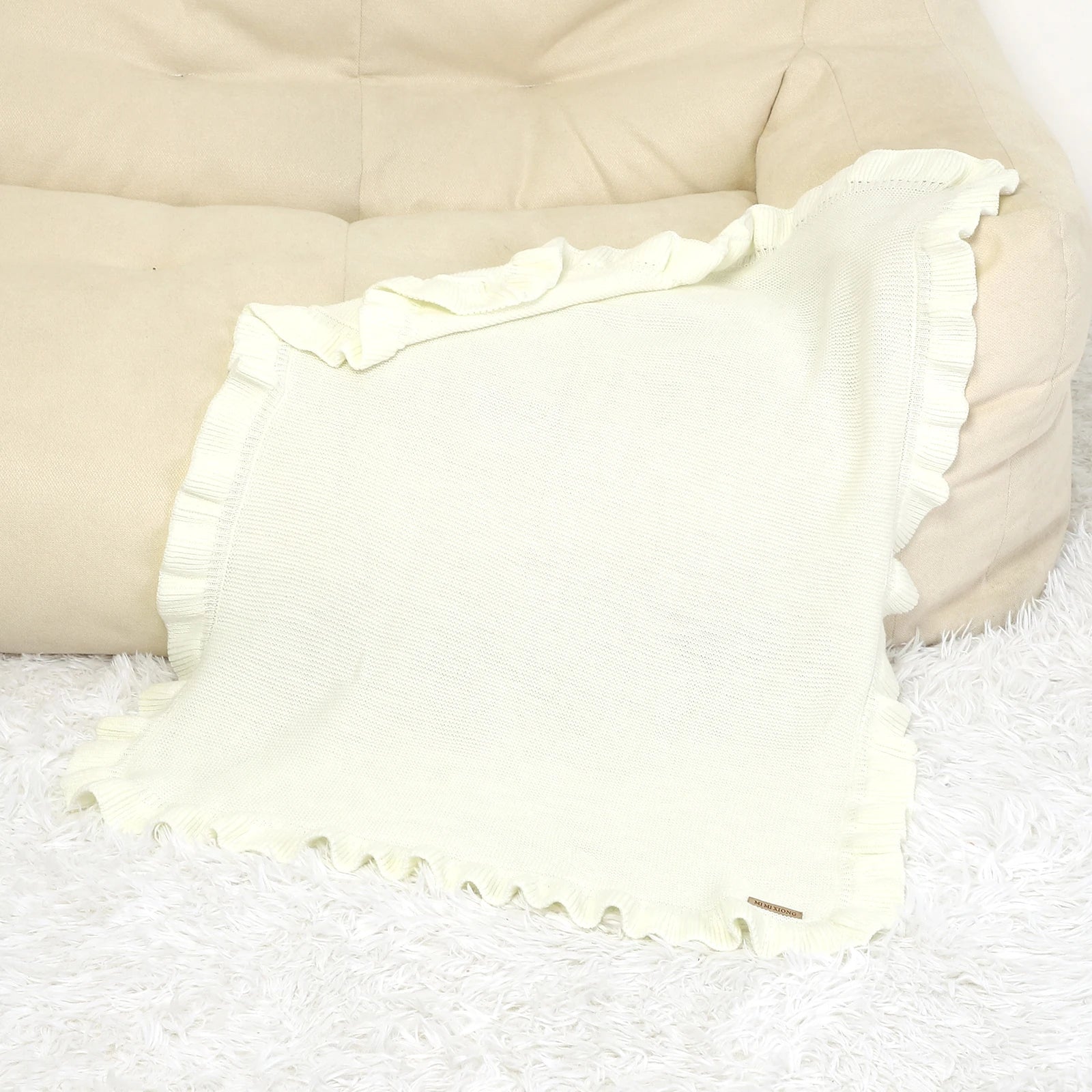 Knitted Baby Blankets Newborn Swaddle Wrap Ruffle Blankets Toddler Infant Bedding Quilt New Born Basket Stroller Blankets