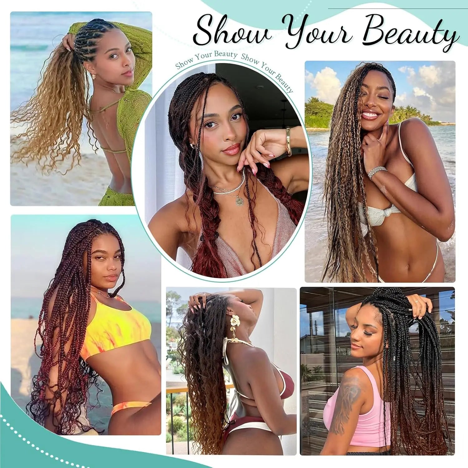 Ombre Honey Blonde Deep Wave Braiding Hair