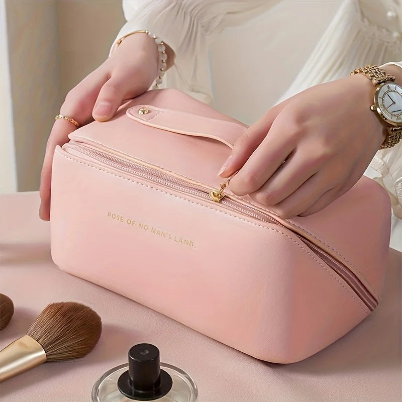 Organizador de maquillaje, bolsa de aseo para mujer, estuche de maquillaje, bolsa de almacenamiento, caja de lujo para mujer, neceser, bolsa organizadora con cremallera para viaje