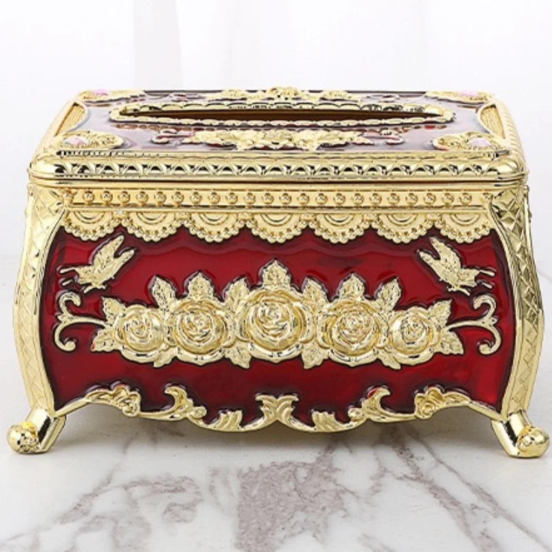 Servilletero de papel, estilo europeo, caja de plástico, dispensador de servilletas de cocina, organizador de almacenamiento de escritorio, decorativo para el hogar