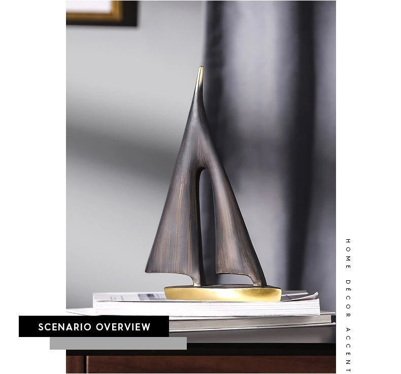 Voilier à voile lisse, décoration de maison, décoration de salon, chambre à coucher, décoration de bureau, cadeau artisanal en résine