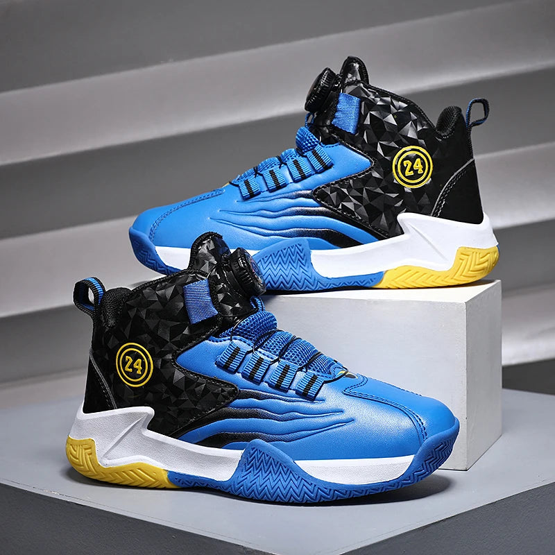 Zapatillas de baloncesto para niños con hebilla giratoria