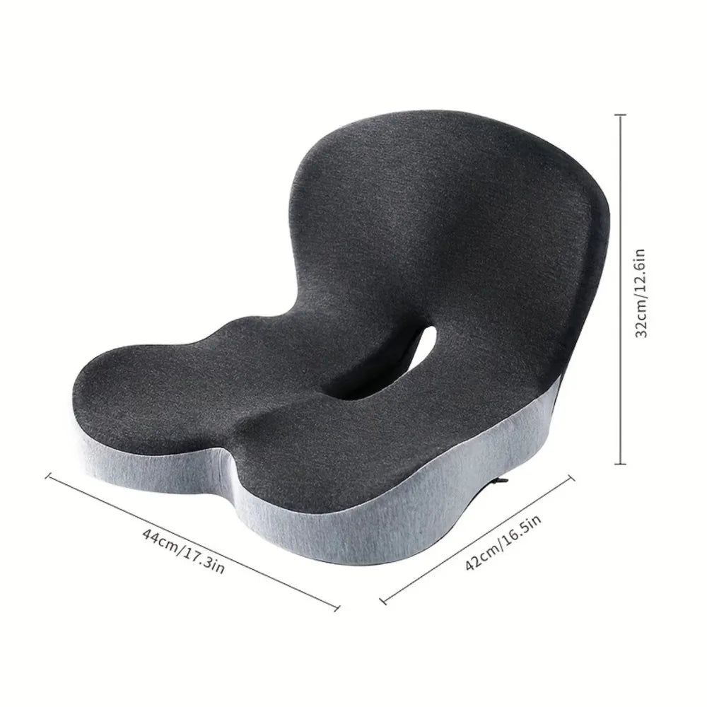 Cojín de respaldo de espuma viscoelástica cómodo, transpirable, antideslizante, cojín de silla de diseño de una pieza, protección de cintura, cojín de asiento de camión