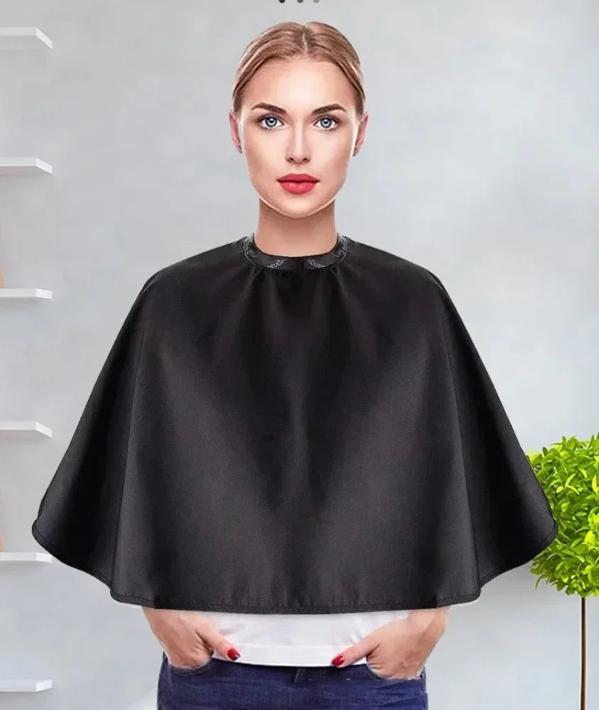 Hair Dye Tools Short Square Black Waterproof Hairdressing Salon Barber Hair Cutting Cape Cloth Wrap Hairdressing Cape Barber