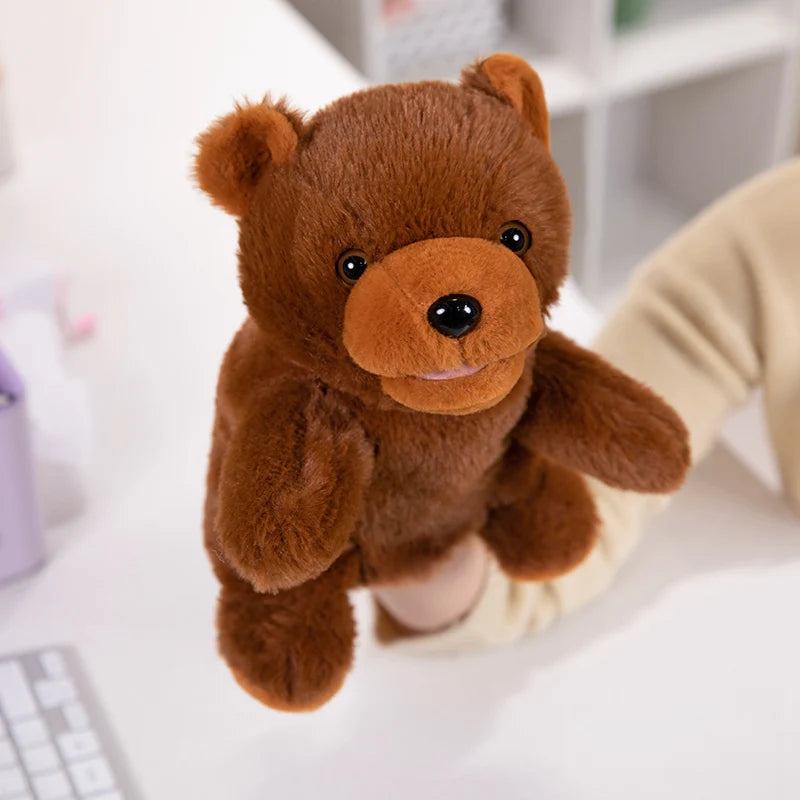 Peluches Animaux Jouets Main Doigt Histoire Marionnette Kawaii Poupées Éducatifs Bébé Jouets Canard Agneau Vache Chien Cheval Enfants Cadeau