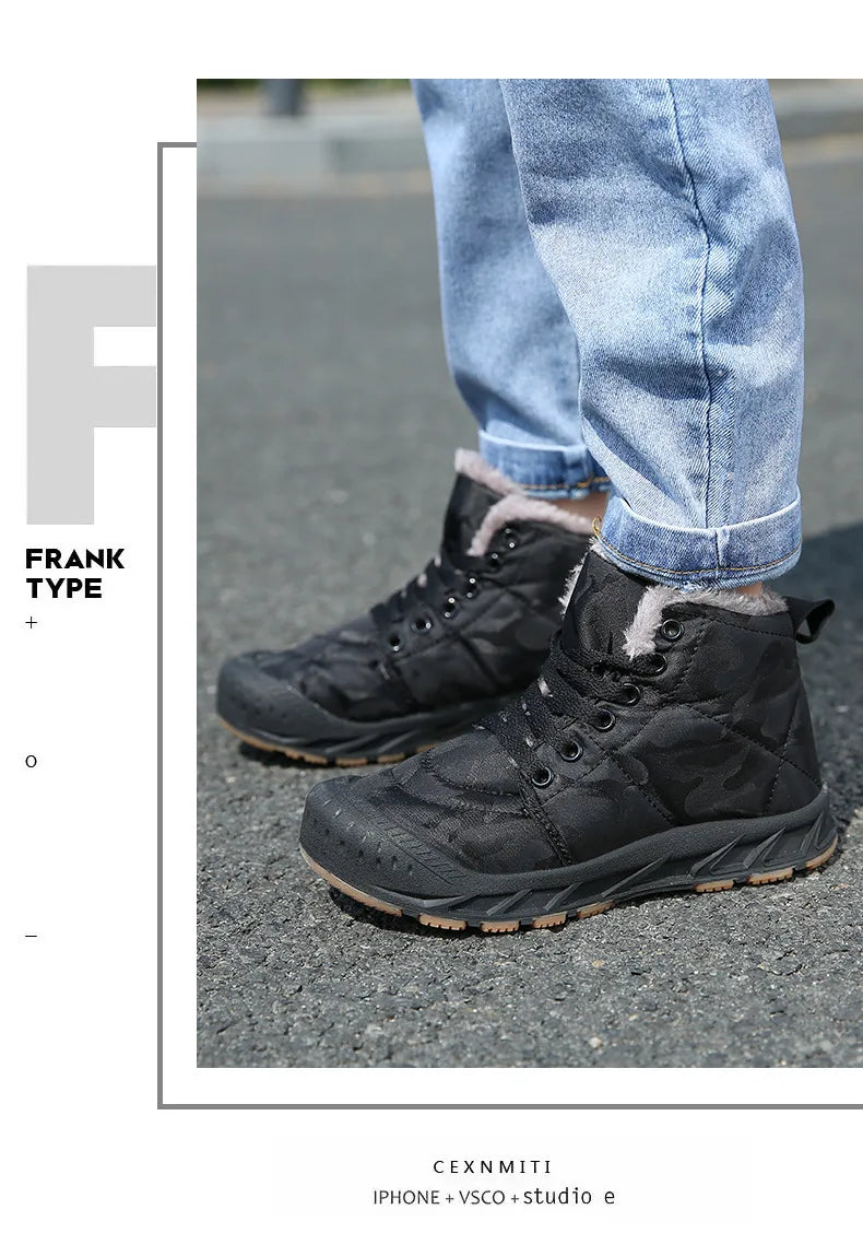 Waterproof Winter Children Snow Boots Warm Outdoor Shoes Boy Girl Short Boots Fashion Comfortable Non-Slip Sneakers Kids Boots