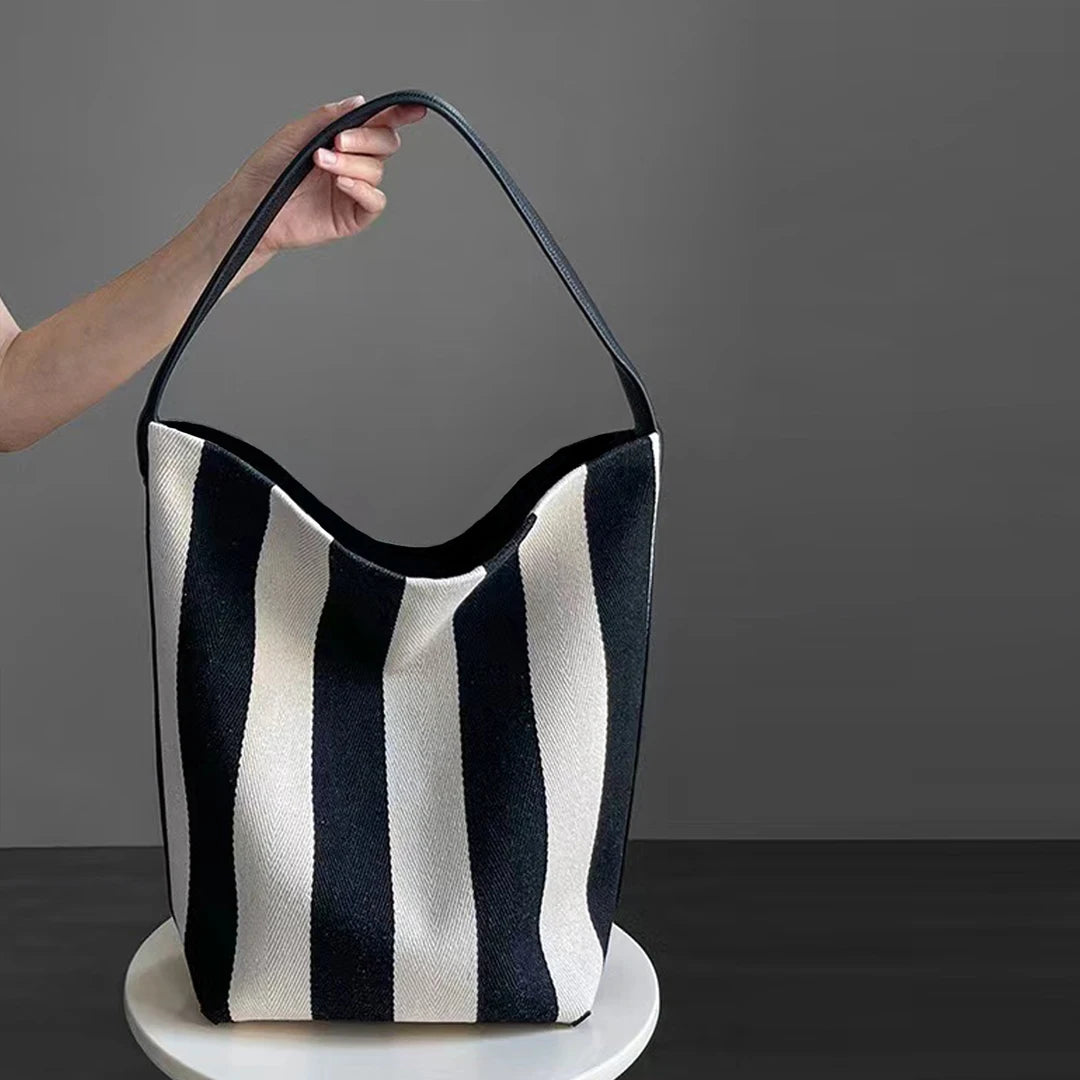 Striped Canvas Tote