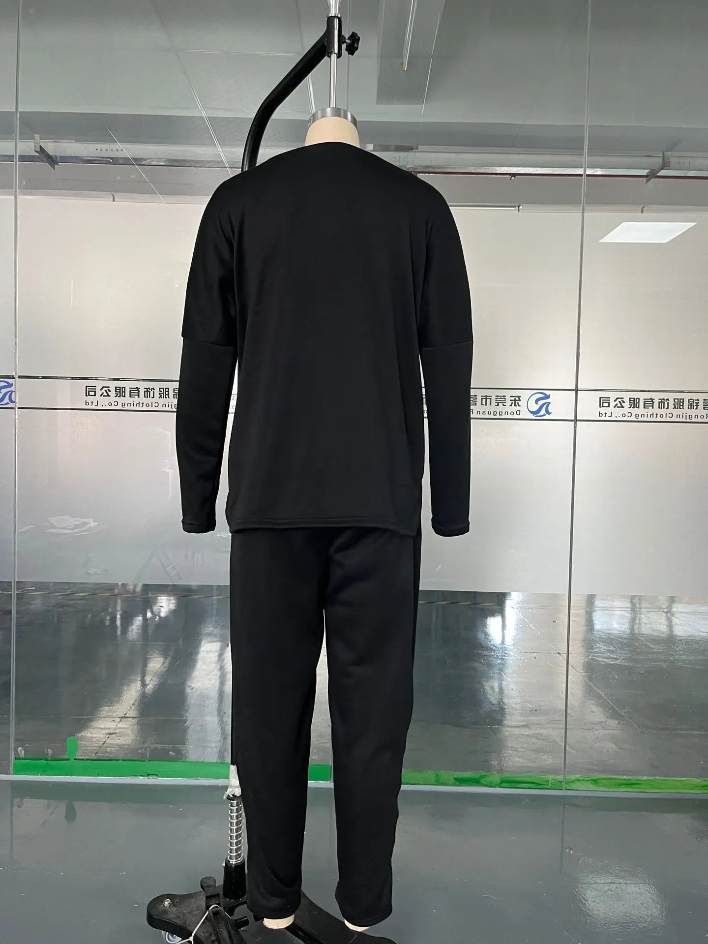 Conjuntos de dos piezas de pantalón para mujer, tops lisos de manga larga, cuello redondo, casual, pantalones largos de cintura media, bolsillos, elegante regular