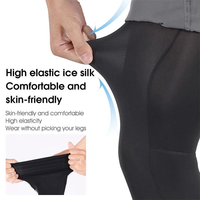 WEST BIKING Manguitos de Ciclismo y Running de Verano para Piernas, de Seda Helada, Protección UV, Compresión Antideslizante, Calentadores de Piernas, Equipo Deportivo de Refrigeración