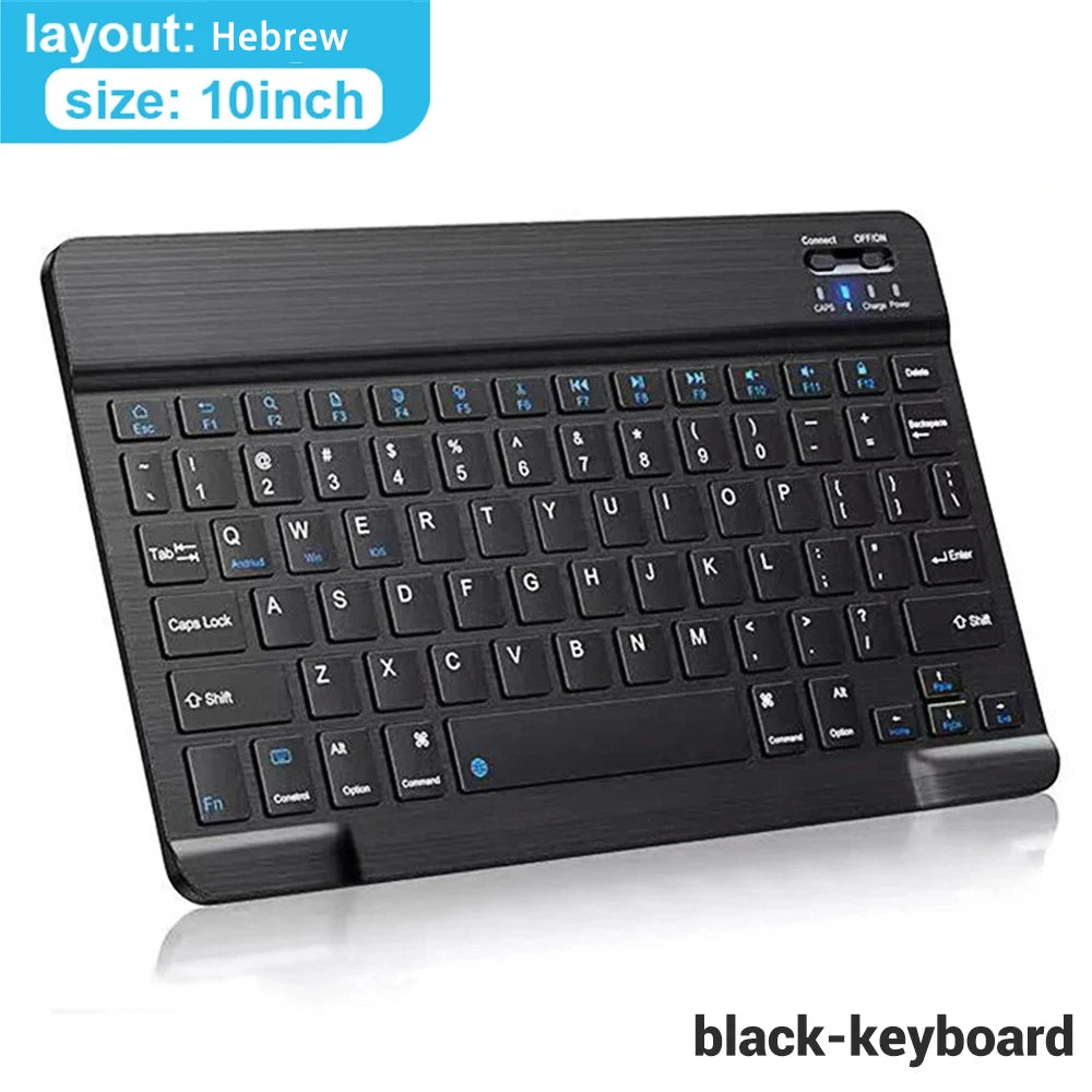 Teclado y ratón inalámbricos Bluetooth para IOS Android Windows Tablet para iPad Air Mini Pro teclado español coreano portugués ruso