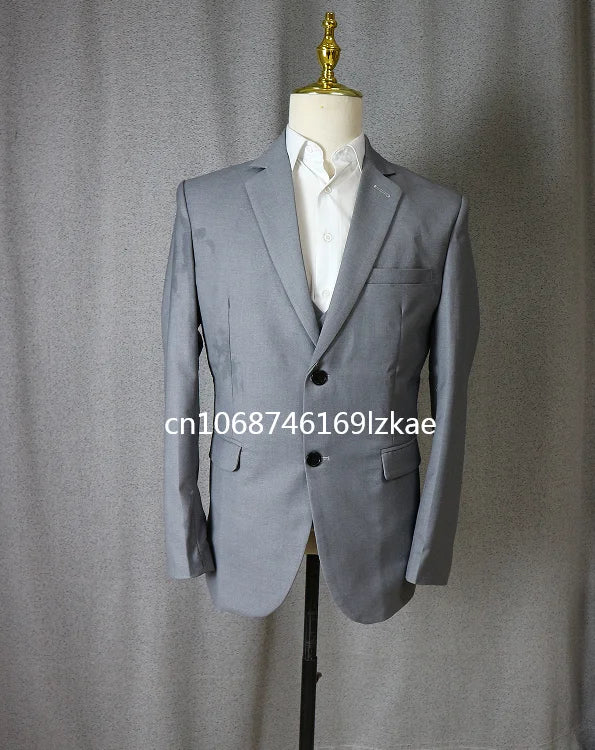 Traje Clásico para Hombre 3 Piezas de Moda Ajustado Blazer Chaleco Pantalones Conjunto Esmoquin Formal de Negocios para Boda Ropa Casual