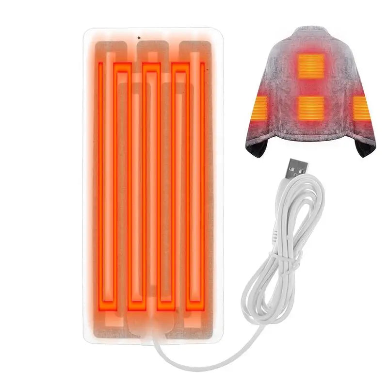 5V Electric Cloth Heaters Fast Heating Electric USB Pad Warm Products for Gloves Clothing Undershirt Insoles Abdomen Belt