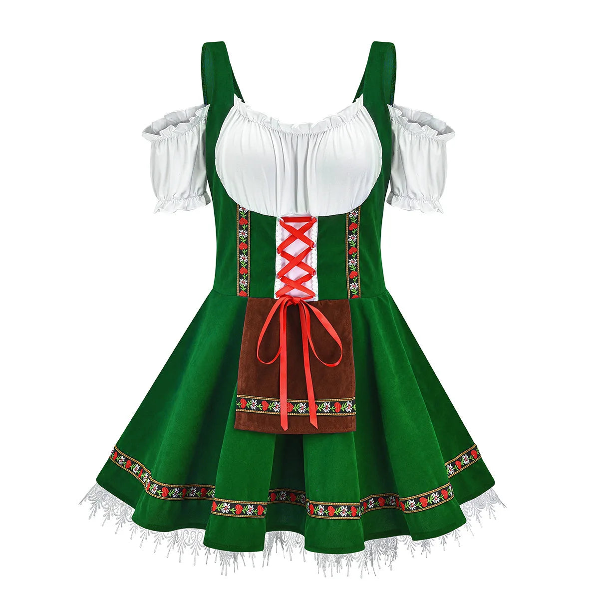 Uniforme de serveuse sexy pour l'Oktoberfest, costume de cosplay pour femme, tenue traditionnelle allemande bavaroise pour fête, déguisement d'Halloween