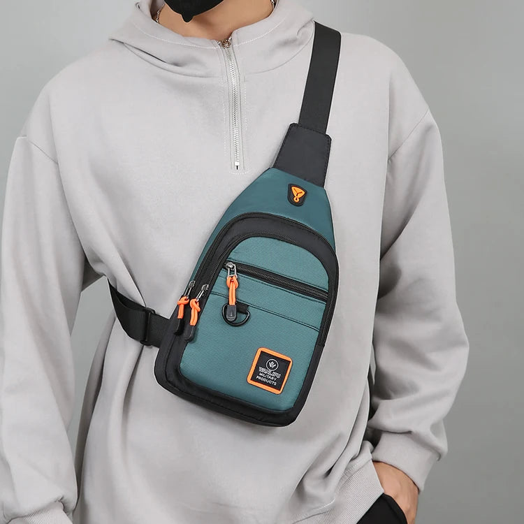 Bolso de hombro para hombre, de ocio al aire libre, para senderismo y bicicleta, bandolera deportiva impermeable, mochila de viaje, bolso de pecho para hombre, bolso de hombro